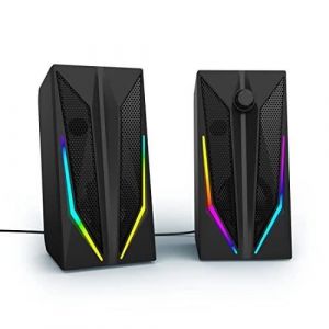 Enceinte Gaming 2.0 - URAGE - BLAST-R 200 - Noir - Filaire - &Eacute;clairage RVB Multicolore