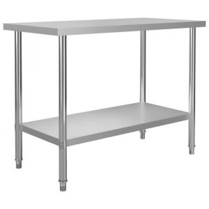 4085®{Promo} NEUF Table de travail de Plan de Travail Cuisine - Unique & Moderne - 120x60x85cm Acier inoxydable POIDS& 15.8 - 120 x