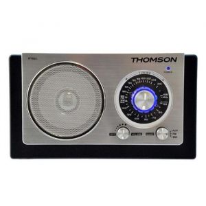 Thomson RT602 Radio R&eacute;tro FM/MW Boitier en bois Noir/argent