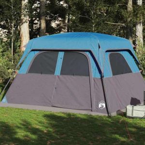 vidaXL Tente de cabine familiale 6 personnes bleu imperm&eacute;able 94546