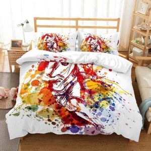 Parure De Lit 3D Basketball Sports Housse De Couette Basket-Ball Flamme 1 Housse De Couette - 2 Taies doreiller 200x200cm [388]