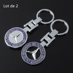 Porte clé - Mercedes Benz - Métal - Argent et Noir - Haute qualité - Mixte