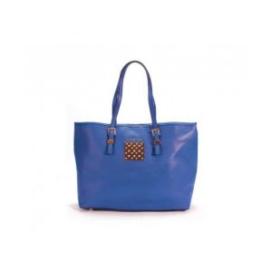 Sac cabas - Thierry Mugler - Eclat 5 - Bleu - Imitation cuir Saffiano - Grain&eacute;