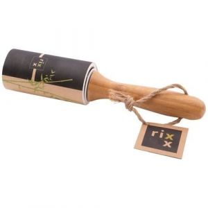 Rouleau &agrave; v&ecirc;tements - POINT VIRGULE - RIXX - Adh&eacute;sif avec poign&eacute;e en bambou 233cm