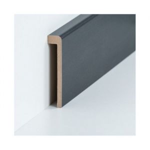 Plinthe de recouvrement de carrelage MDF jusqu&agrave; 85 mm Acier fonc&eacute; Plinthe by PROVISTON