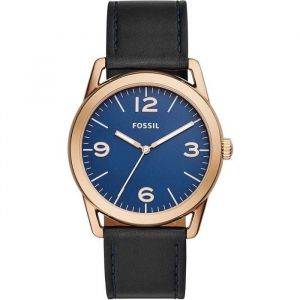 Montre Homme - Fossil - Ledger - 42mm - Cuir Bleu - Quartz Analogique