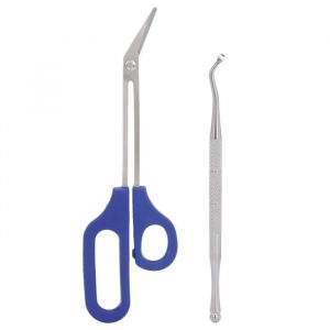 Zerone coupe-ongles à long manche Ciseaux à ongles à long manche Coupe-ongles ergonomiques pour orteils Lime à ongles incarnés