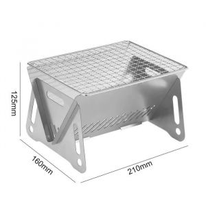 R&eacute;chaudMini po&ecirc;le &agrave; bois dext&eacute;rieur Portable Camping pique-nique barbecue voyage cuisini&egrave;re &agrave; bois pliant en acier - g[D12464784]