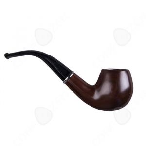 CONFO® Pipe à tabac Pipe en résine ébène imitation Pipe incurvée rétro à lancienne Pipe à tabac pour hommes Pipe en résine Pipe