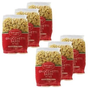 Savino Pasta - Lot 6x Pâtes Gnocchetti Sardi n°46 - Paquet 500g