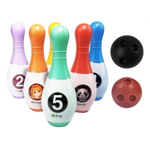 Vvikizy Jeu de quilles pour enfants: Jeu de quilles pour enfants avec boule Jouet pour enfants en plastique Jouet de bowling pour