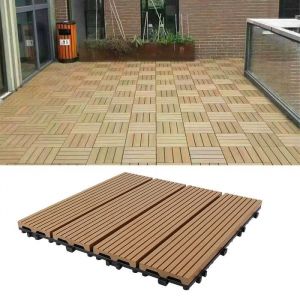 QIFAshma Dalles de Terrasse-Pour Jardin Piscine BalconLot de 11 ( 30x30cm Abricot )-DALLAGE