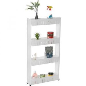 Desserte de cuisine sur roulettes - Haute qualit&eacute; - Blanc