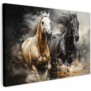 Impression sur Toile Decoration Murale Peinture 60x40cm cadre Tableaux Decoratifs Muraux Déco Chambre Tableau Salon Cheval Animaux