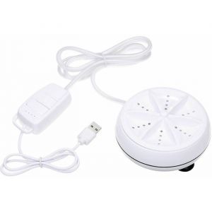 Mini lave-linge maison et voyage daffaires Lave-linge rotatif à ultrasons Lave-linge bi-turbo 3-en-1 24W GJLynhdT1