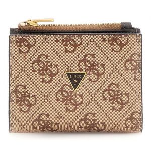 GUESS Porte-monnaie brun clair marron pour homme - Milano Bifold Top Zip Wallet Beige Brown 325769