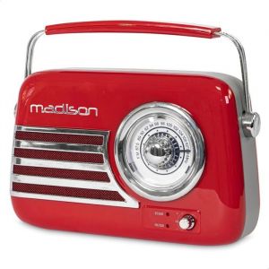Freesound-Vr40R-Radio Vintage De 30W Sur Batterie Longue Autonomie Avec BluetoothUsb Et Fm-Rouge