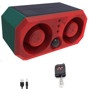 Alarme solaire ext&eacute;rieure avec d&eacute;tecteur de mouvement : Comboss aboiement de chien d&eacute;tecteur de mouvement sonore daboiement