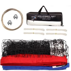 Filet de volley-ball professionnel Portable et robuste Pour lext&eacute;rieur Piscine Jardin Plage 31x3 pieds