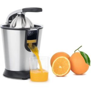 H.Koenig Presse Agrumes Electrique levier professionnel Inox AGR80 Sans BPA Jus Orange Citron Pamplemousse Rapide Automatique