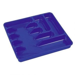 Organisateur de couverts - OKT - 7 compartiments - Transparent - PP - Dimensions (B)395 x (T)370 x (H)50 mm