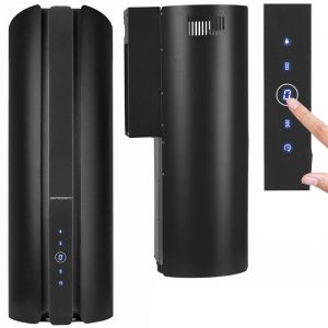 Hotte aspirante chemin&eacute;e - JANSHOP - BT-219 - 35 cm - Noire - &Eacute;clairage LED - 520 m3/h - 59 dB - 9 niveaux de vitesse