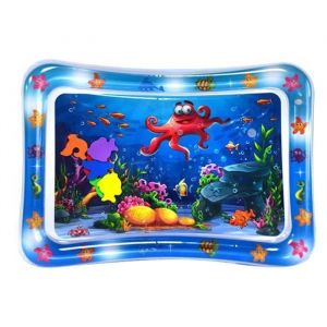 Wind-Tapis eau Bebe Tapis Deau Gonflable pour B&eacute;B&eacute; Tapis d eau Bebe Eveil pour 3 6 9 12 Mois Tapis Sensoriel B&eacute;B&eacute; Pieuvre 70x50 CM