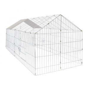Wiltec Parc enclos pour petits animaux domestiques &ndash; 1800 x 750 x 750 mm &ndash; en Acier &ndash; Cl&ocirc;ture verrouillable avec Toit grillag&eacute; &agrave; pig