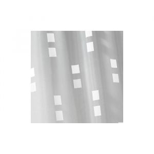 Store à remonter voilage en organza carrés Blanc 60x140 cm