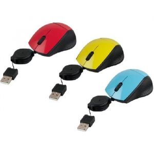 Souris optique filaire usb r&eacute;tractable