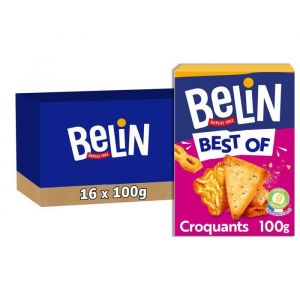 BELIN 16 Paquets de Crackers Belin Best Of 100g A Partager entre Amis ou en Famille pour les Apéros Lot de 16x100g
