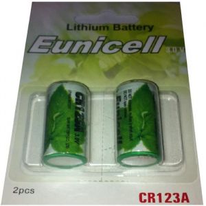 4 Piles CR123 CR123A 3V LITHIUM 1500mAh Eunicell