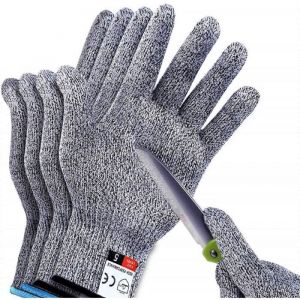 Gants de Travail r&eacute;sistants aux coupures Niveau 5 Gants de s&eacute;curit&eacute; pour Homme Gants Anti-coupures pour Cuisine Boucher Travail ext&eacute;