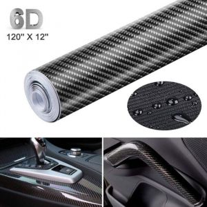 Film Adh&eacute;sif Vinyle 3D Fibre de Carbone 3m x 03m pour Voiture et Motos