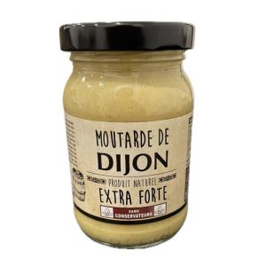 LOT DE 8 POTS DE MOUTARDE DE DIJON EXTRA FORTE - POTS DE 190G