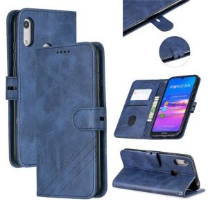 Coque Huawei Y6 2019 - Portefeuille Etui avec Support Antichoc Housse Huawei Y6 2019 (6.09) - Bleu
