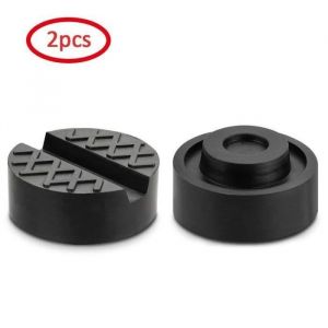 Lot de 2 Bloc de Caoutchouc Tampon Cric Hydraulique Auto Coussin Cric de Voiture &Eacute;l&eacute;vateurs Auto Solide Prot&eacute;ger le Bas  a084