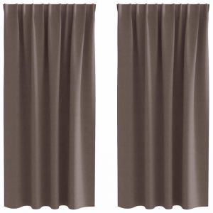 Rideaux occultants modernes - vidaXL - Marron fonc&eacute; - 175x140 cm - Occultation 80%-90% - Polyester