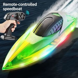 Bateau T&eacute;l&eacute;command&eacute; - MARSEE - RC Bateau de Course - 15 km/h - Effets de Lumi&egrave;re - 24 GHz