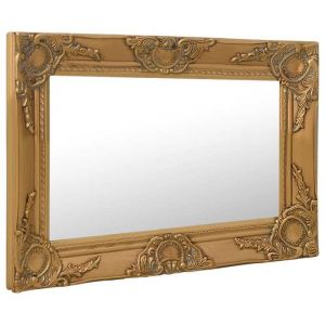 @FRENCH Haute qualit&eacute;] Luxueux Miroir mural style baroque 60x40cm Dor&eacute; 829210