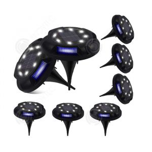 INN Lampe solaire ext&eacute;rieur 8 pi&egrave;ces lampe solaire au sol eclairage solaire encastrable sol pour chemins pelouse terrasse borne