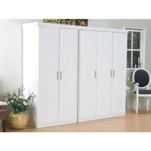 Magnus Armoire 5 pi&egrave;ces largeur 235 cm hauteur 190 cm blanc.