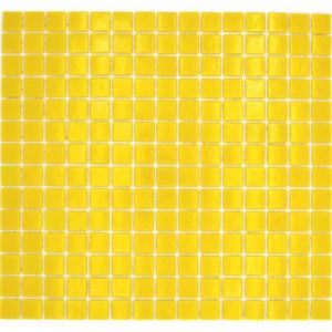 Mosaïque de verre - MOS200-A90 - Jaune soleil - 20x20 mm - Lisse - Carré