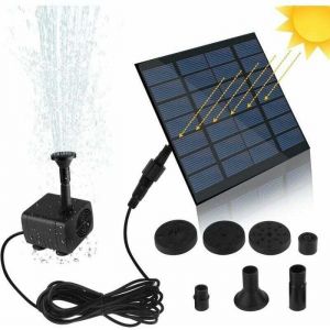 Pompe solaire pour fontaine pompe &agrave; eau avec panneau solaire monocristallin 12 W pour bassin de jardin bassin de poisson petit