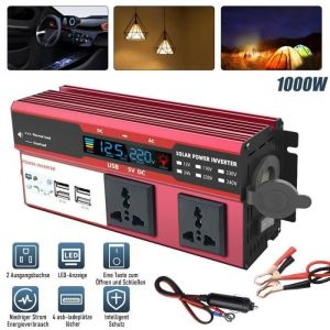 Convertisseur 1000W- Onduleur Convertisseur 12V 220V pour Voiture Caravane BateauCampingVoyage