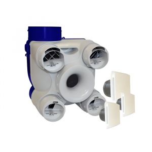 Kit VMC simple flux - UNELVENT - 3 bouches-auto deco - Habitat pavillonnaire autor&eacute;glable