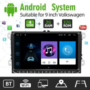 Autoradio Bluetooth Navigation GPS 2G+32G 9 Ecran Tactile Carplay Android Auto Pour Volkswagen Passat Tiguan Touran GOLF et POLO