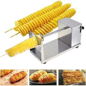 Coupe-l&eacute;gumes en spirale -Uten -2 lames pour courgette spaghetti pommes de terre en acier inoxydable hygi&eacute;nique