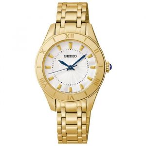 Montre femme - SEIKO - MUJER SRZ434P1 - Dor&eacute; - Blanc - Rond - Quartz