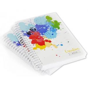 Cahier spirale - CREATIVE DECO - A4 (2x) - 400 pages - 170gsm - Couverture rigide
